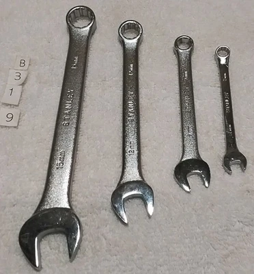 JUEGO DE LLAVES STANLEY 4 PIEZAS 15-12-9-7 MÉTRICAS EE. UU. 🇺🇸 Foto 1 de 4