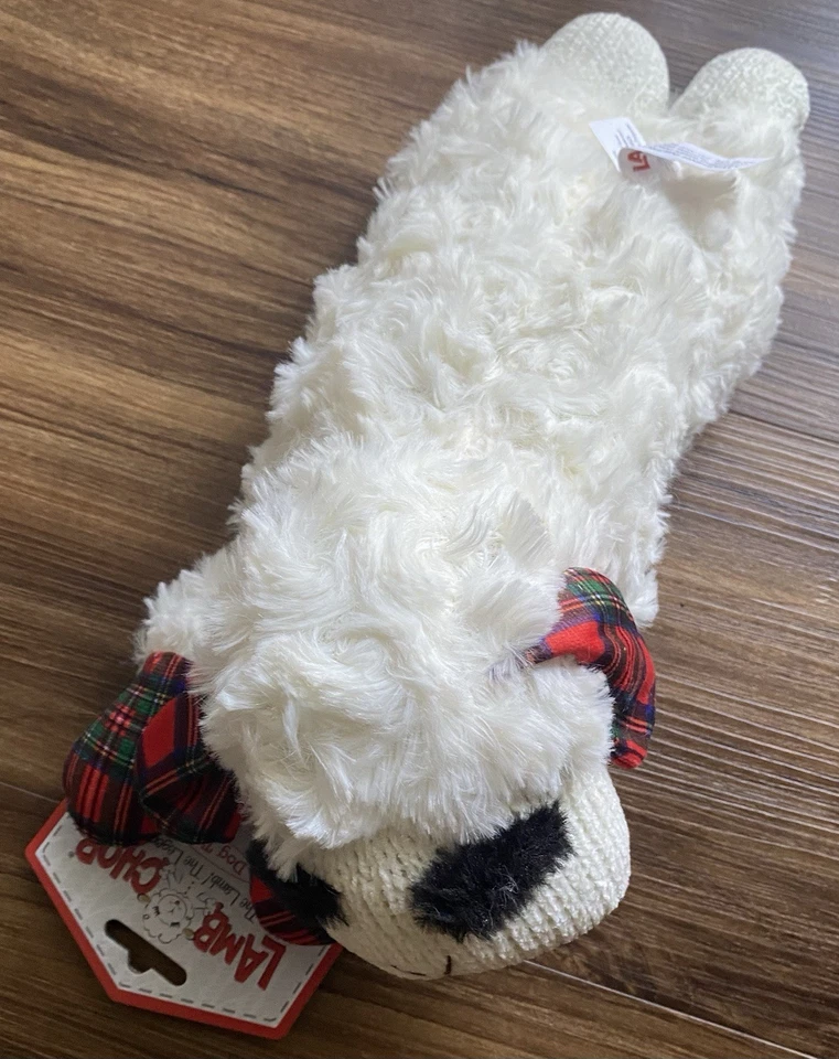 Multipet Christmas Lamb Chop Red Plaid 10.5 Inches - image 1 of 1