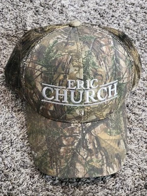 Eric Church Snapback Malla Espalda Camionero Sombrero Camuflado OSFM Realtree Gorra Exterior Foto 1 de 4