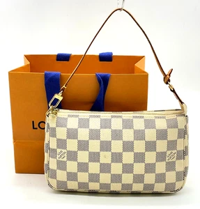 Auth Louis Vuitton Damier Azur Pochette Accessoires N51986 W/Bag NS040933 - Picture 1 of 18