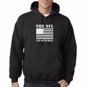 SUDADERA CON CAPUCHA KAPERNICK TAKE A KNEE PATRIOT THE NFL CAN GO TO HELL - Imagen 1 de 4
