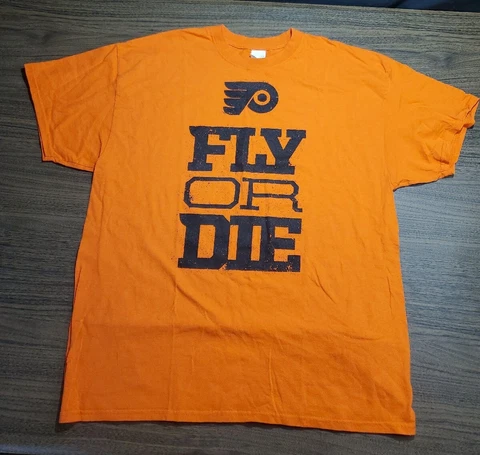 Gildan Philadelphia Flyers 2019 Men's Short Sleeve XL t-shirt Shirt Fly Or Die Cover