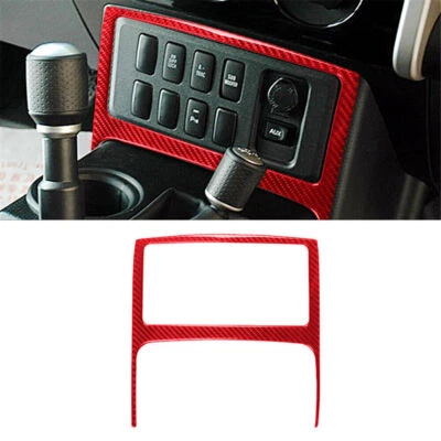 Отделка крышки рамы климат-контроля ниже из красного углеродного волокна для Toyota FJ Cruiser - Изображение 1 из 4