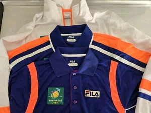 FILA Unisex BNP Paribas Open Full Zip White Tennis Windbreaker + 2 Polos Shirts - Picture 1 of 19