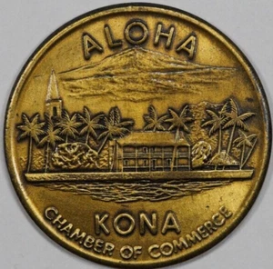 1973 Kona Dollar Hawaii Aloha Medal - Picture 1 of 2