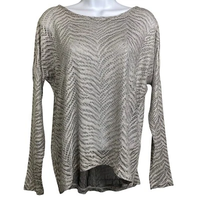 Suéter de malla gris Generation Love para mujer talla M/L plateado brillante sutil glamour Foto 1 de 4