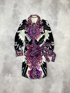 RARE! Emilio Pucci Silk Belted Dress Size US10 - Picture 1 of 22