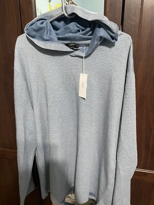 Nuevo Suéter Vince Para Hombres 2XL XXL Pullover Sudadera con Capucha Blanco Azul Camisa Informal Adulto Foto 1 de 4