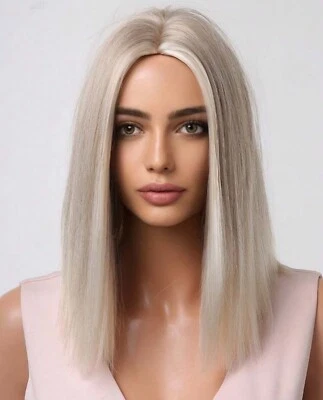 Perruque Synthétique Blonde Doré Carré Courte Wig Femme +1 Bonnet - Photo 1/4