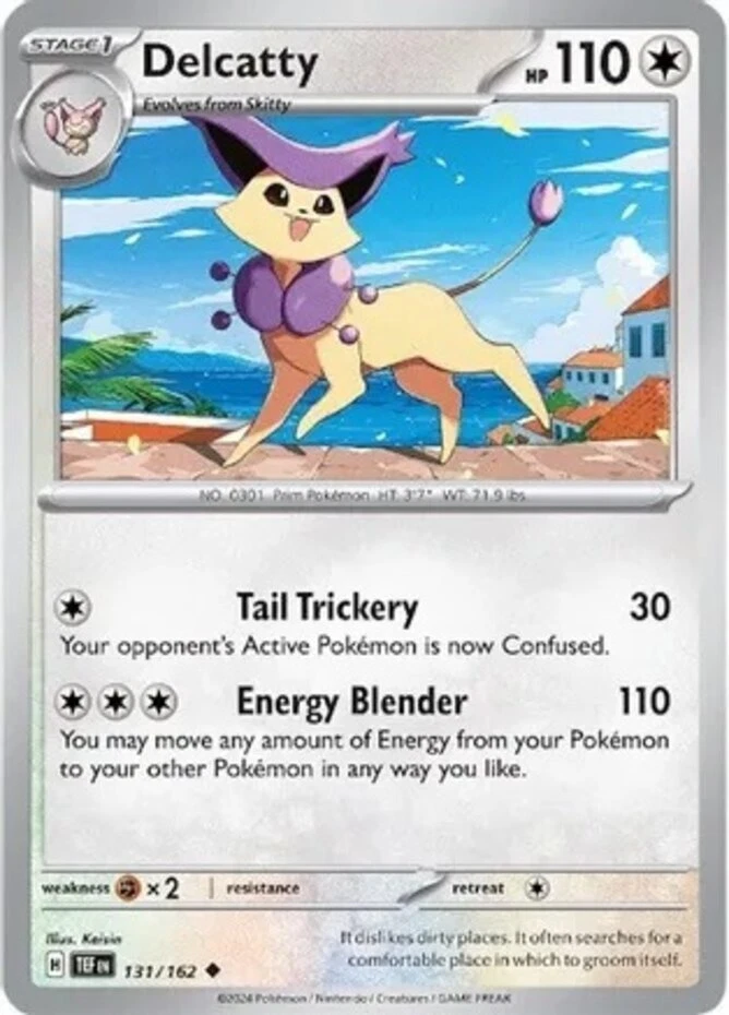x4 Delcatty - 131/162 - Uncommon - Reverse Holo Pokemon SV05 Temporal Forces M/N - Image 1 of 1