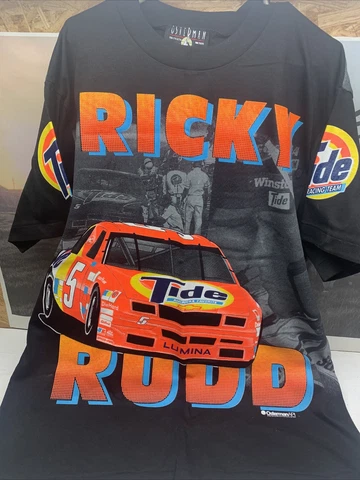 Vintage 1993 Ricky Rudd 5 Tide Chevy Nascar Shirt XL Single Stitch All Over Cover
