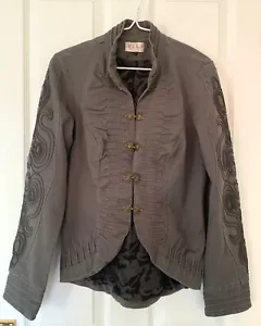 Vila Jacket - Amazing Leaves Closure 3D Patterned Lining (UK Size 8) - Picture 1 of 7