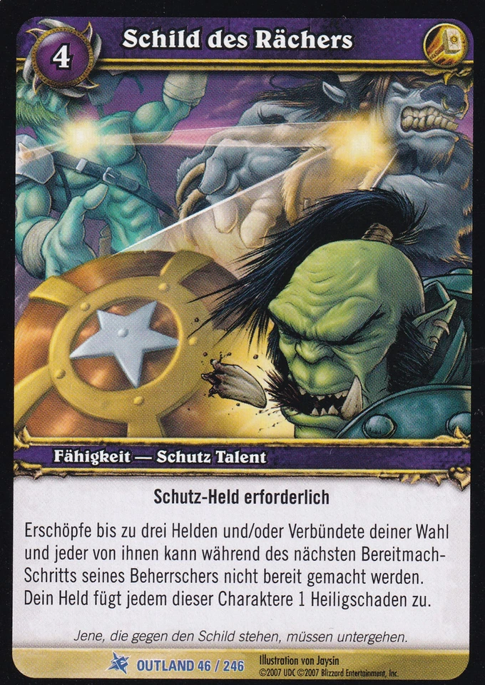 World of Warcraft TCG Outland 46 Schild Des Rächers Rare NM - Bild 1 von 1