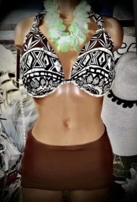 Retro Azteca Venus DD Traje de Baño Push Up Sexy Mini Falda Conjunto de Bikini 10 M Foto 1 de 4