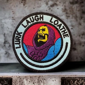 LURK LAUGH LOATHE/ SKELTOR/ HE-MAN American Hook & Loop Morale Patch - Picture 1 of 14