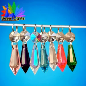 1-12 Torpedo Chandelier Crystals Glass Drops Vintage Chic Wedding Beads Droplets - Picture 1 of 69