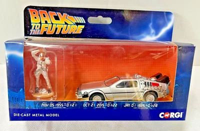 Corgi CC05503 Back to the Future DeLorean & Doc Brown Figure 1:36 Diecast Model - Image 1 of 4