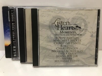 Lot 4 Christian Music CDs Listen to our Hearts 1 & 2 Blur Clarity Living Hope Foto 1 de 4