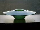 A Retro 1950s Nazeing Mottled Green Glass Flying Saucer Bowl VGC
