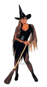 Ladies Sexy WITCH Fancy Dress Halloween Wicked Costume Standard Size (15029) - Foto 1 di 1