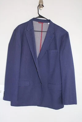 NAVY-BLUE BEN SHERMAN STRETCH COTTON SPORT COAT sz 46R white dot suit jacket - Image 1 of 4