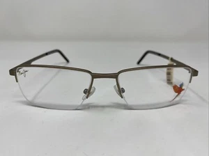 Maui Jim Italy MJ2139-01A 52-16-140 Antique Gold Half Rim Eyeglasses Frame WV39 - Picture 1 of 8