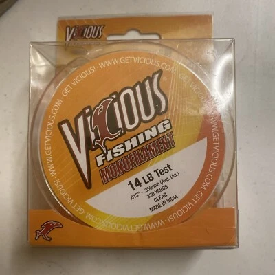 VICIOUS Monofilament LINE 14 LB TEST 330 YARDS (CLEAR) - Image 1 of 3
