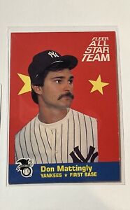 1986 Fleer All Star Team #1 Don Mattingly New York Yankees 🔥