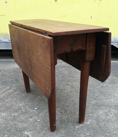 Primitive Antique Drop Leaf Gate leg Oak Dining Table 1800's Cover