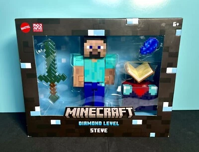 Mattel Minecraft 2024 - DIAMOND LEVEL STEVE (con mesa encantada y espada encantada) Foto 1 de 4
