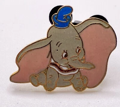 Prendedor comercial clásico de Disney prendedor dumbo con sombrero azul real sentado WDW Foto 1 de 3