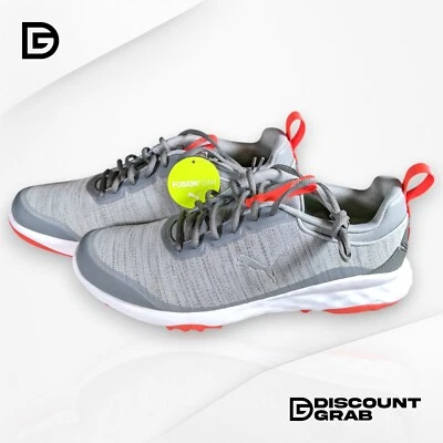 Zapatos de golf PUMA Fusion Pro - plateados/rojos explosivos - para hombre talla 10 (377041 01) Foto 1 de 4