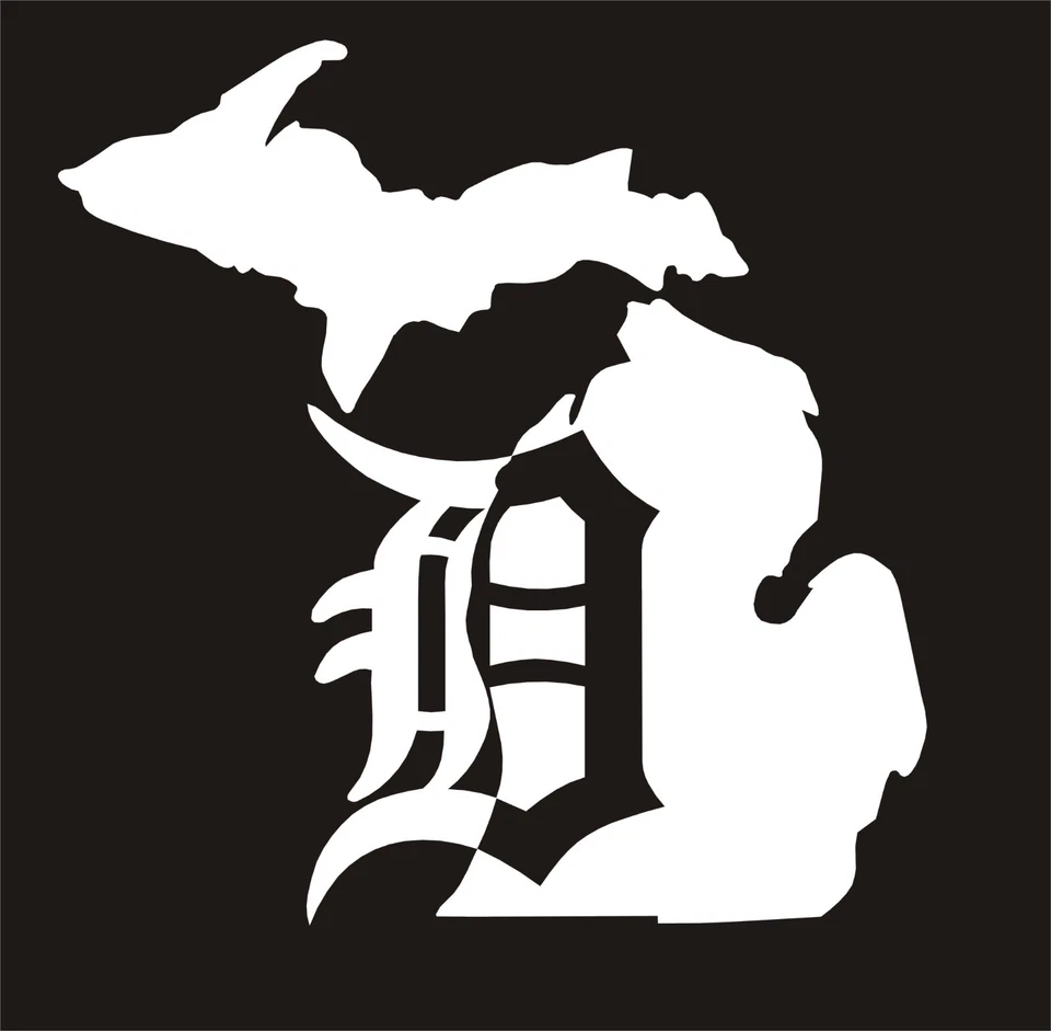 Calcomanía de vinilo antigua inglesa D Detroit Tigers Michigan - COMPRA 2 OBTÉN UNA TERCERA GRATIS Foto 1 de 4