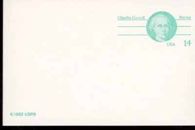 1985 UY36 14c. Charles Carroll. Postal Reply Card - Image 1 of 2