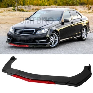 For Mercedes Benz W204 W205 C300 Front Bumper Lip Splitter Spoiler Carbon Fiber - Picture 1 of 13