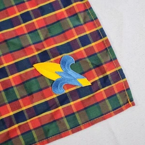Webelos Neckerchief BSA Boy Scouts Bandana Cub Scout Uniform Tartan Plaid - Picture 1 of 2