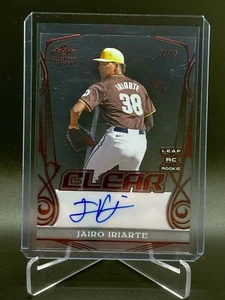 2023 Leaf Trinity Baseball JAIRO IRIARTE RC Clear Auto /15 - Picture 1 of 2