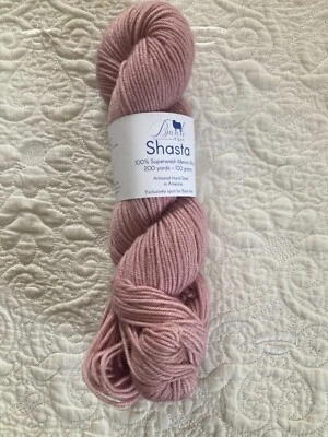 Baah Shasta Yarn 100% SW Merino Worsted "In A Blush" Mauve Pink - Image 1 of 3