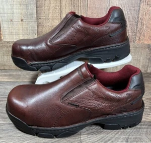 Wolverine Mens 11M Brown Leather Falcon Slip-On Composite Toe Shoe(#5) - Picture 1 of 15