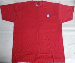 Fresno State Bulldogs Red T-Shirt XL Jerzees Heavyweight Cotton Embroidered Logo - Picture 1 of 6