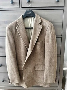 Men’s Vintage Ralph Lauren Camel Hair Blazer 42R Woven In Scotland - Picture 1 of 5