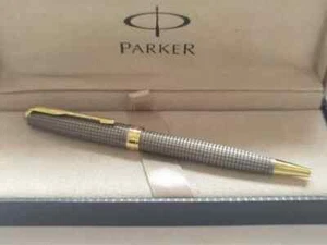 Bolígrafo Parker Sonnet rejilla gris plumín fino recarga tinta azul con caja de regalo - Imagen 1 de 10