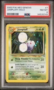 JUMPLUFF 7/111 PSA 8 NEO GENESIS UNLIMITED 2000 POKEMON CARD HOLO ENGLISH - Picture 1 of 2
