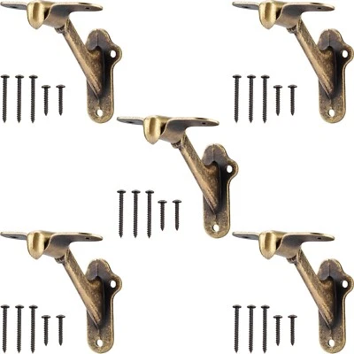 RealPlus Handrail Stair Brackets 5pcs Heavy Duty Hand Rail Bracket with Screws