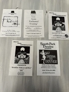 Lot Souvenir Programs Playbills SCCL South Park Theatre Charlotte NC 1990's - Picture 1 of 2