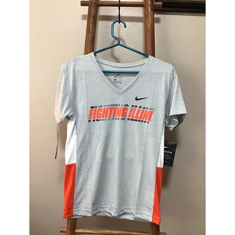 Illinois Fighting Illinii Nike Dri-Fit Breathe Women’s Shirt Small NEW Cover