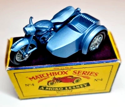 Matchbox Moko Triumph T 110 and Sidecar Nr. 4 mint  + exellente BOX ZUSCHLAGEN - Bild 1 von 4