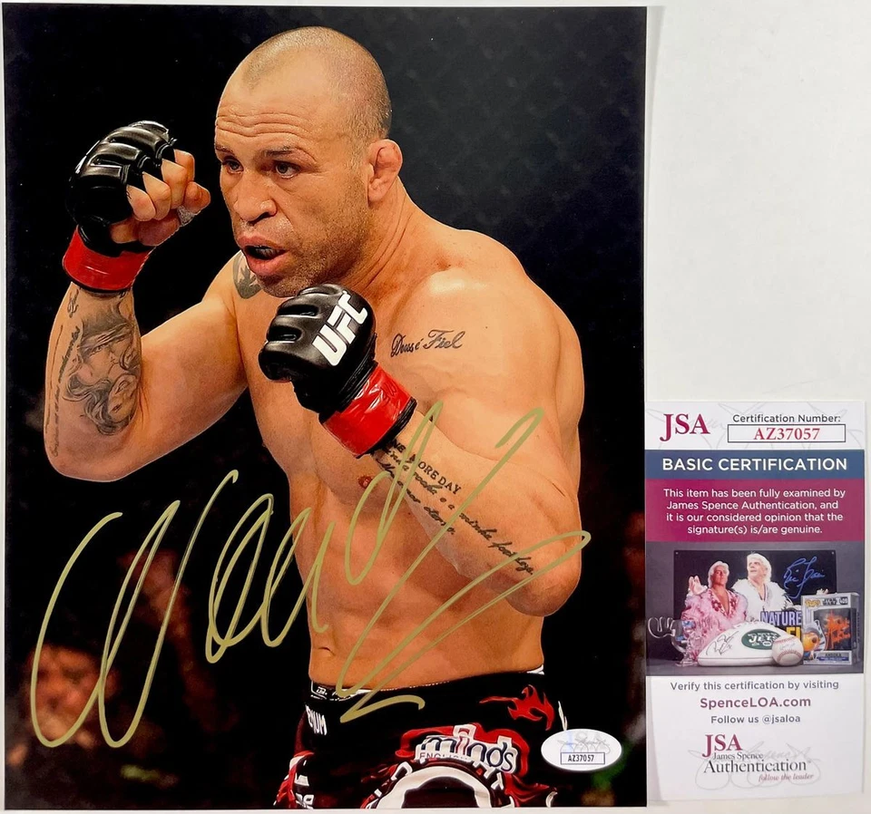 Foto firmada por UFC HOF Wanderlei Silva 8x10 autógrafo MMA JSA certificado de autenticidad Foto 1 de 1