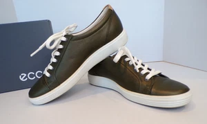 Ecco Soft 7 W Lace Up Sneaker Shoes Deep Forest Metallic Women's Sz 9-9.5 - Picture 1 of 13