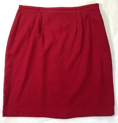 Falda para mujer Amanda Smith talla 16 roja 100 % lana pura forrada a lápiz Foto 1 de 4
